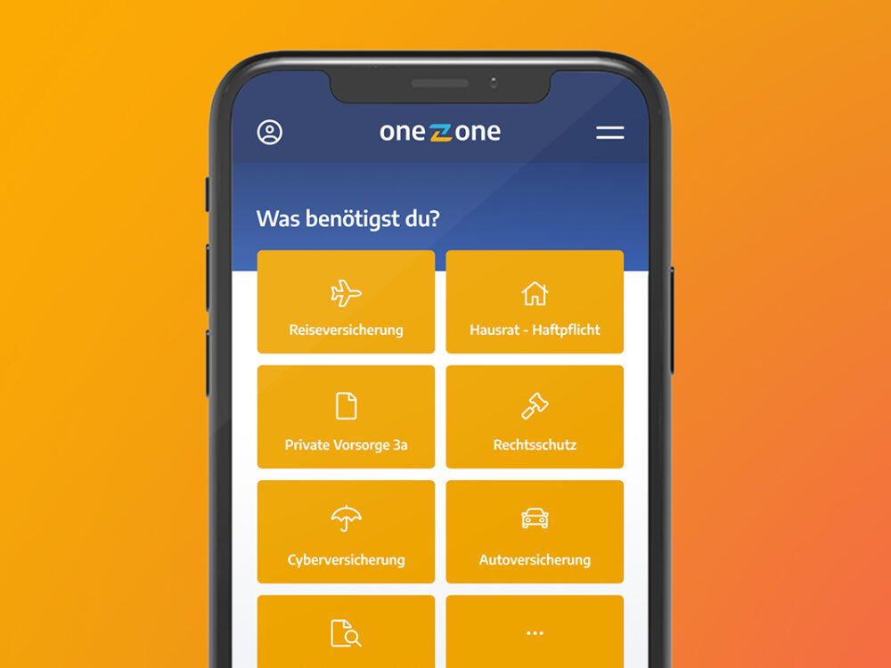 Versicherungen anfragen Versicherungs App oneZone