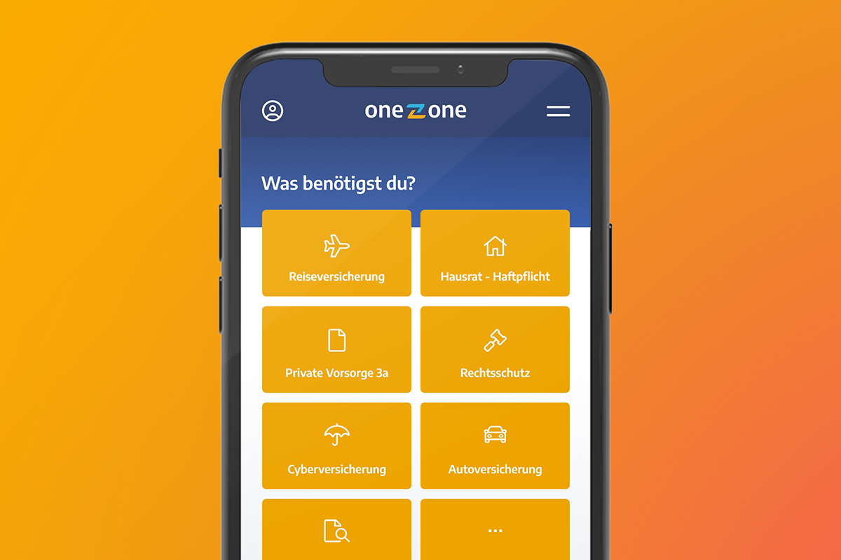 Versicherungen anfragen Versicherungs App oneZone